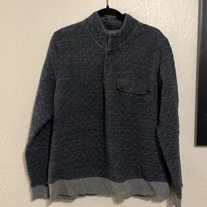 Faherty Men's Dark Gray Quilted Sweater